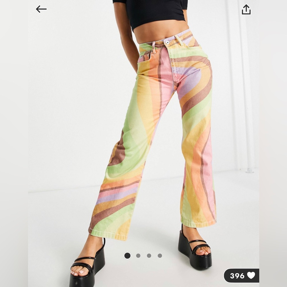 The Ragged Priest High Waisted Straight Leg Jeans Retro